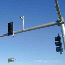 Steel Galvanized Monitor Pole With Traffic Sign Pole